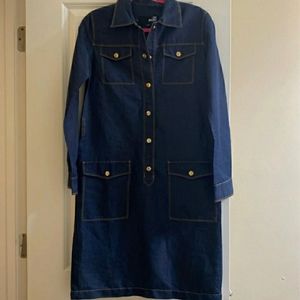 Love Moschino blue denim long sleeve dress sz 6-8